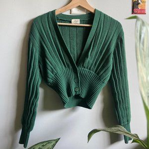 Wilfred Plunge Front Cropped Cardigan - XS